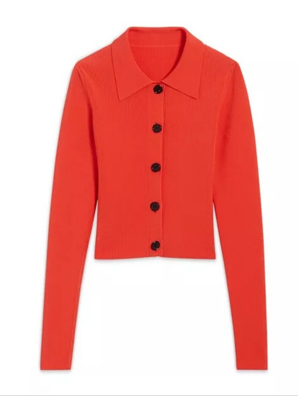 NWT Sandro Francoise Cropped Rib Knit Cardigan